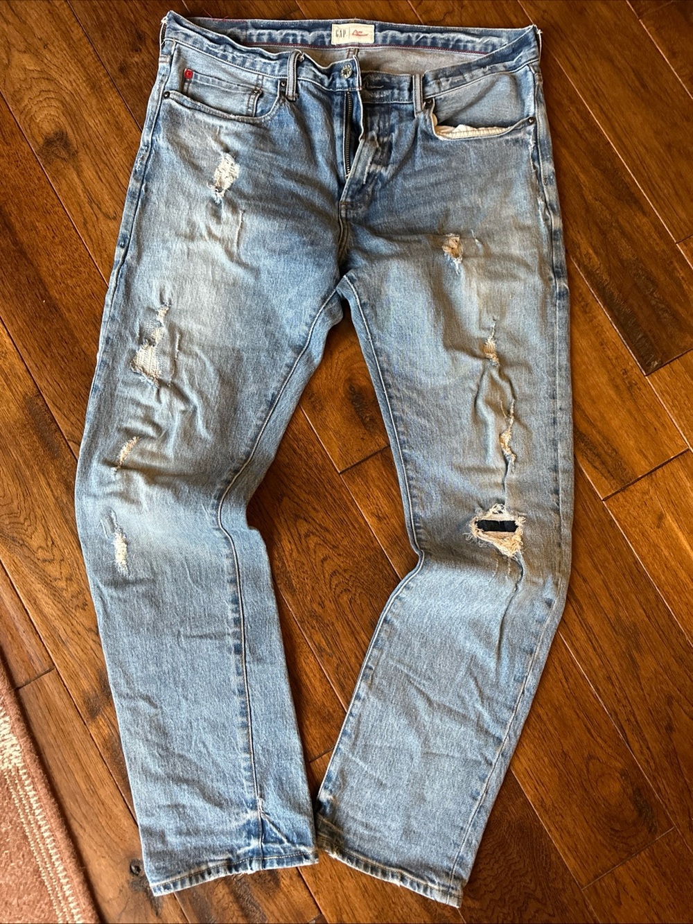 Gap Cone Denim Men’s Slim 34 X 32 Distressed Light Wash Jeans